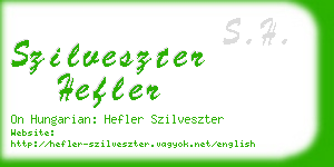 szilveszter hefler business card